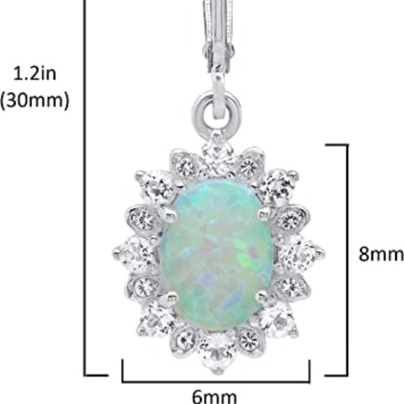 Silver Oval Earrings - Picture 2 of 2